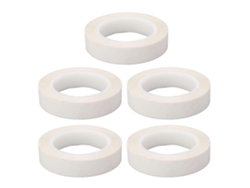 5 rollos de cinta aislante de PET blanca resistente al calor de 0,05 mm para aplicaciones eléctricas. Rosewell