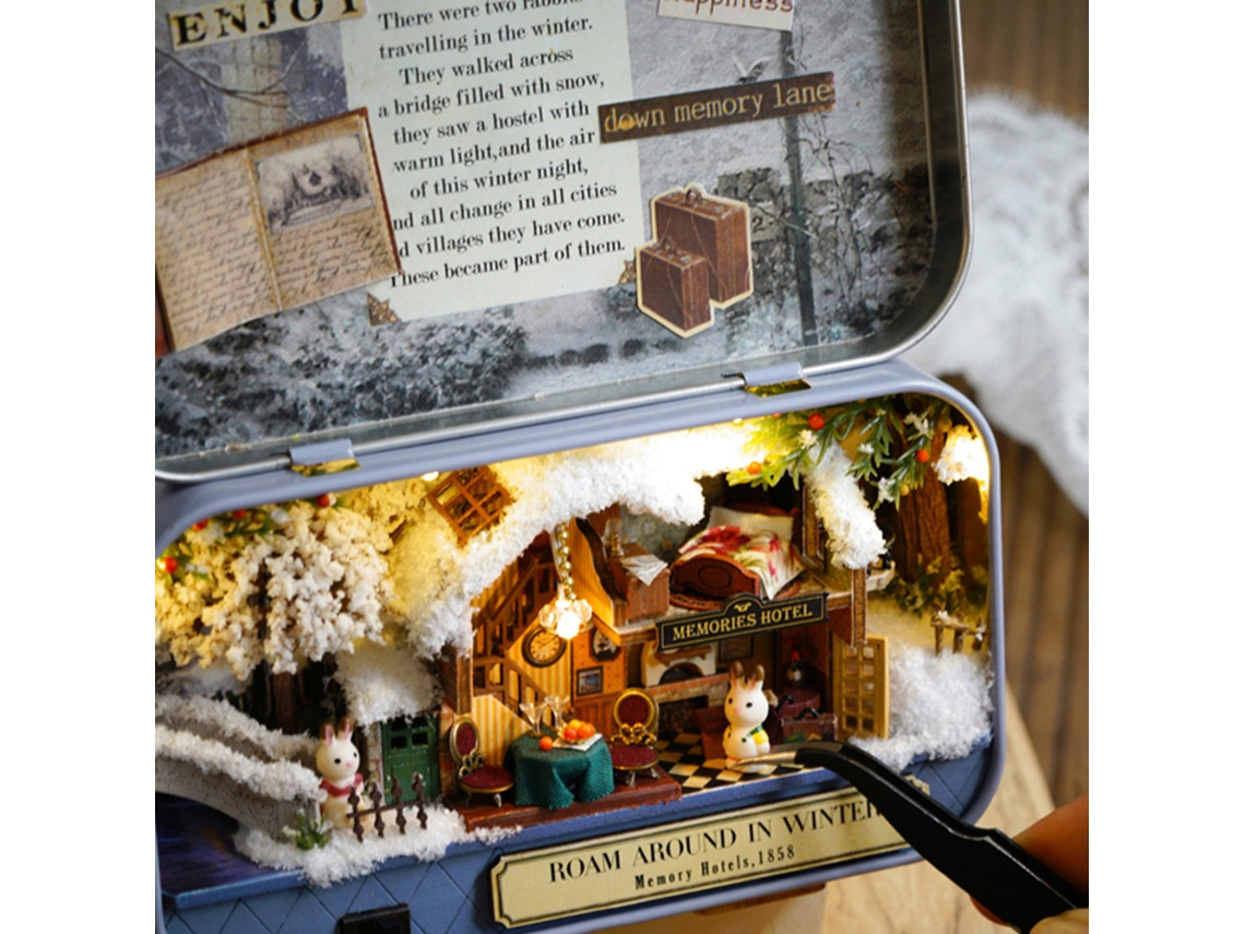 Dan26-caja Teatro De Puzzle De Madera Diy Miniatura Casa De Muñecas Modelo Regalo Juguete Educativo Para Niños Decoración Hogar