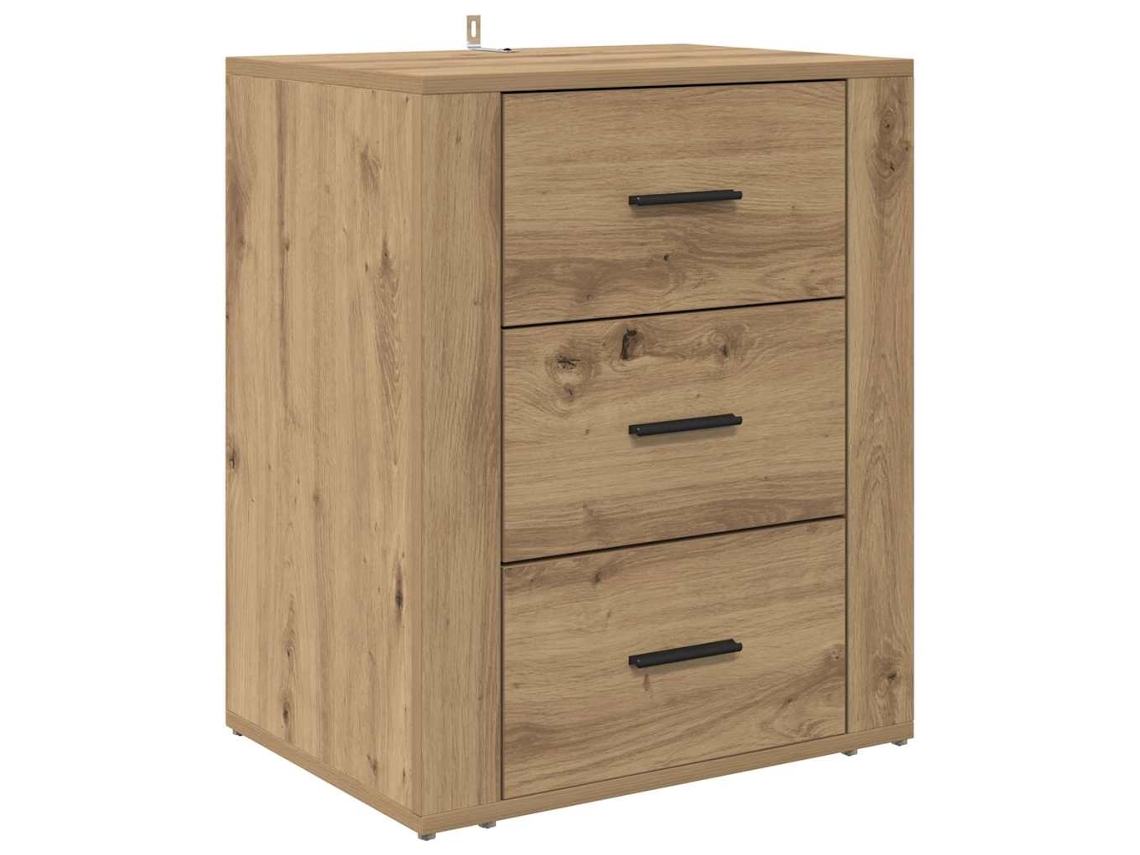 Mesilla de noche MAISON EXCLUSIVE de roble artesanal (35 x 50 x 60 cm)
