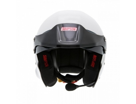 Casco SIMPSON Rally Blanco Talla Xs Hans (Viseira Negra)