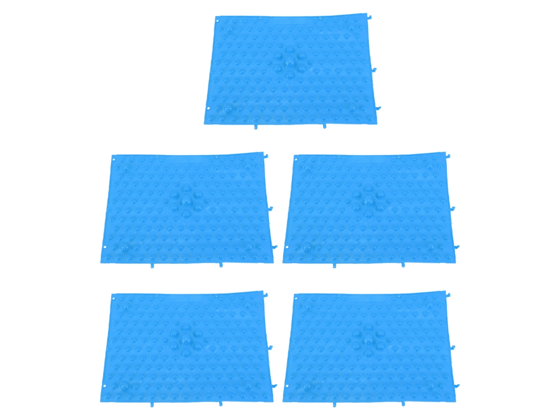 5 Alfombrillas De Masaje Para Pies De Tpe, Tabla De Acupresión Para Caminar, Almohadilla De Masaje Azul Para Uso Doméstico Y Exterior.