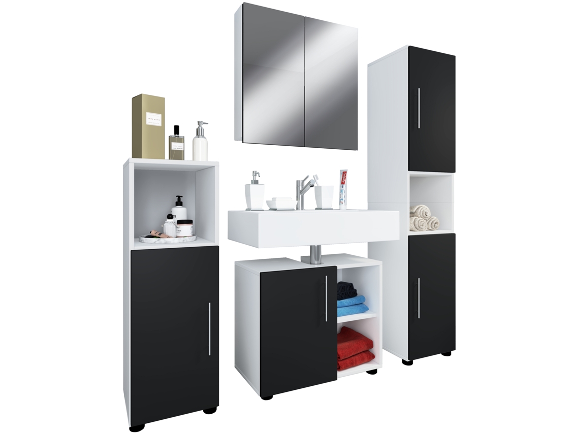 Conjunto completo de muebles de baño Flandu Ill Vcm de 4 piezas