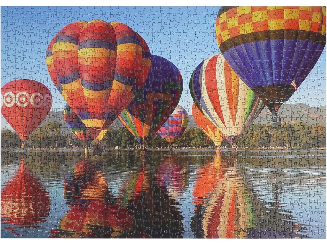 Rompecabezas De Globos Aerostáticos De Colores De 1000 Piezas Para Adultos, Rompecabezas Difícil E Imposible (azul)