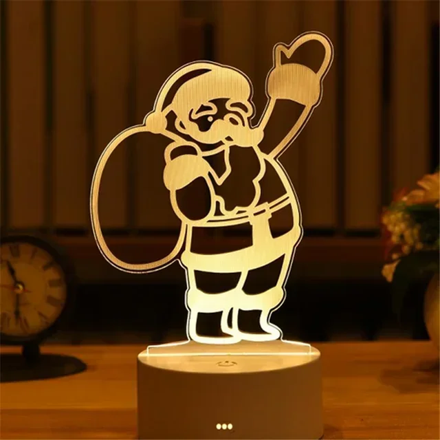 (luz Cálida) Lámpara Led Acrílica 3d, Se Puede Utilizar Como Luz Nocturna O Para Decoración Del Hogar.