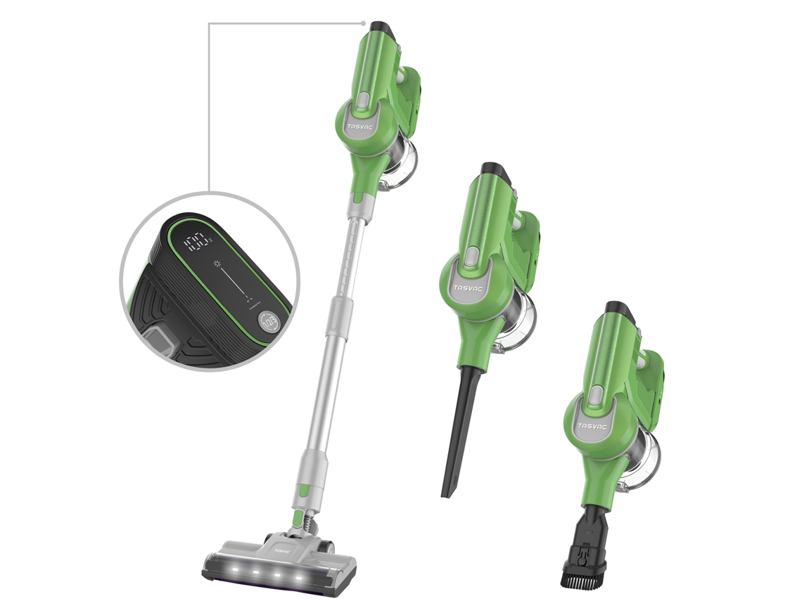 Aspiradora Vertical Inalámbrica Tasvac S8, Led Verde