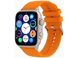 Reloj inteligente Bluetooth 1.96 Pantalla AMOLED HD 410 502 Monitor de salud Naranja Chennnls
