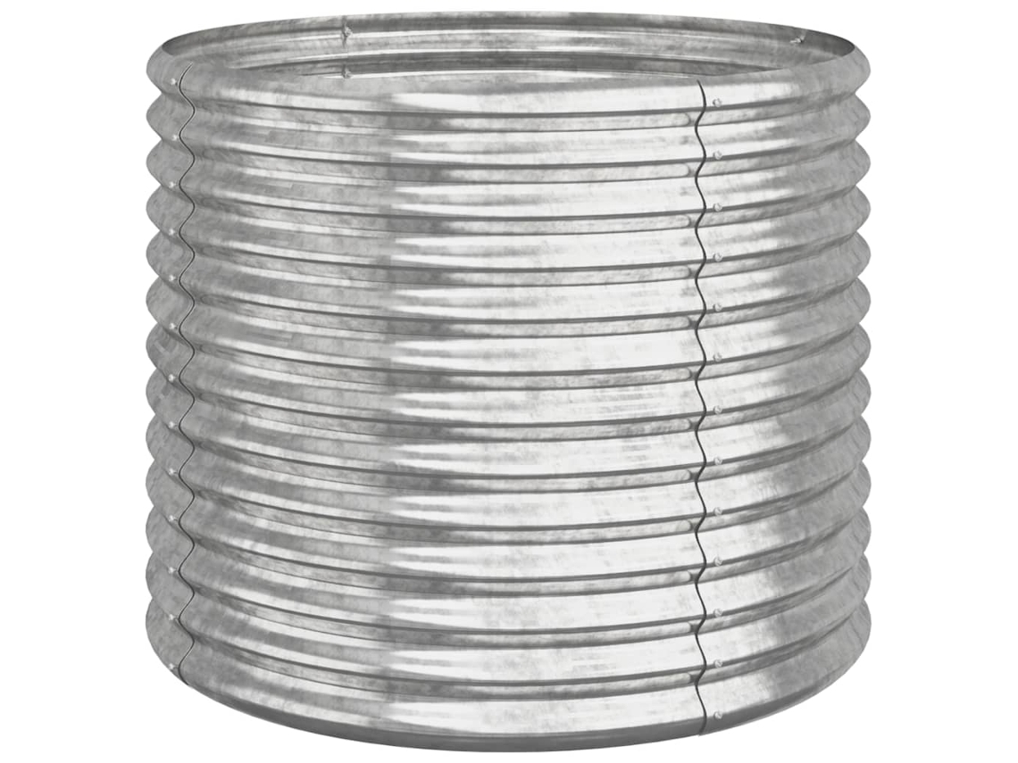 Jardinera VIDAXL Plateado Acero (80 x 68 cm)