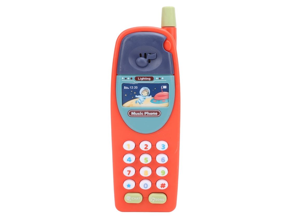 Teléfono de juguete WalshLXq para bebés y niños pequeños con música y funciones educativas - Modelo rojo