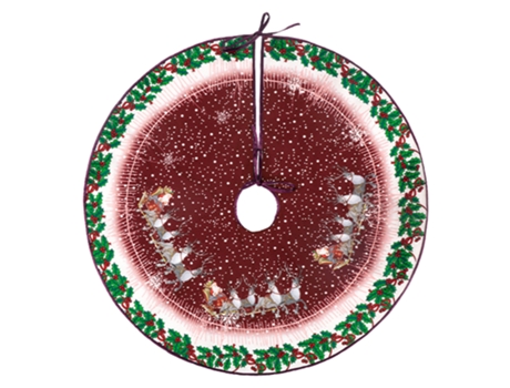 La decoración de la parte inferior del árbol de Navidad suministra la falda del árbol de Navidad con un patrón lindo de 70 cm (estilo 4)