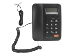 Teléfono Fijo Con Cable Para El Hogar, La Oficina Y El Escritorio, Negro, Kxt2022cid, Lcd, Alarma, 655 G