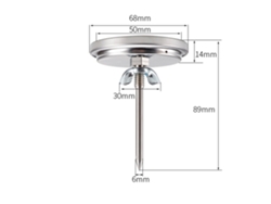 Termómetro Bimetálico De Acero Inoxidable Con Panel De 0 A 280 ℃ Para Barbacoa, Parrilla, Ahumador Y Horno.