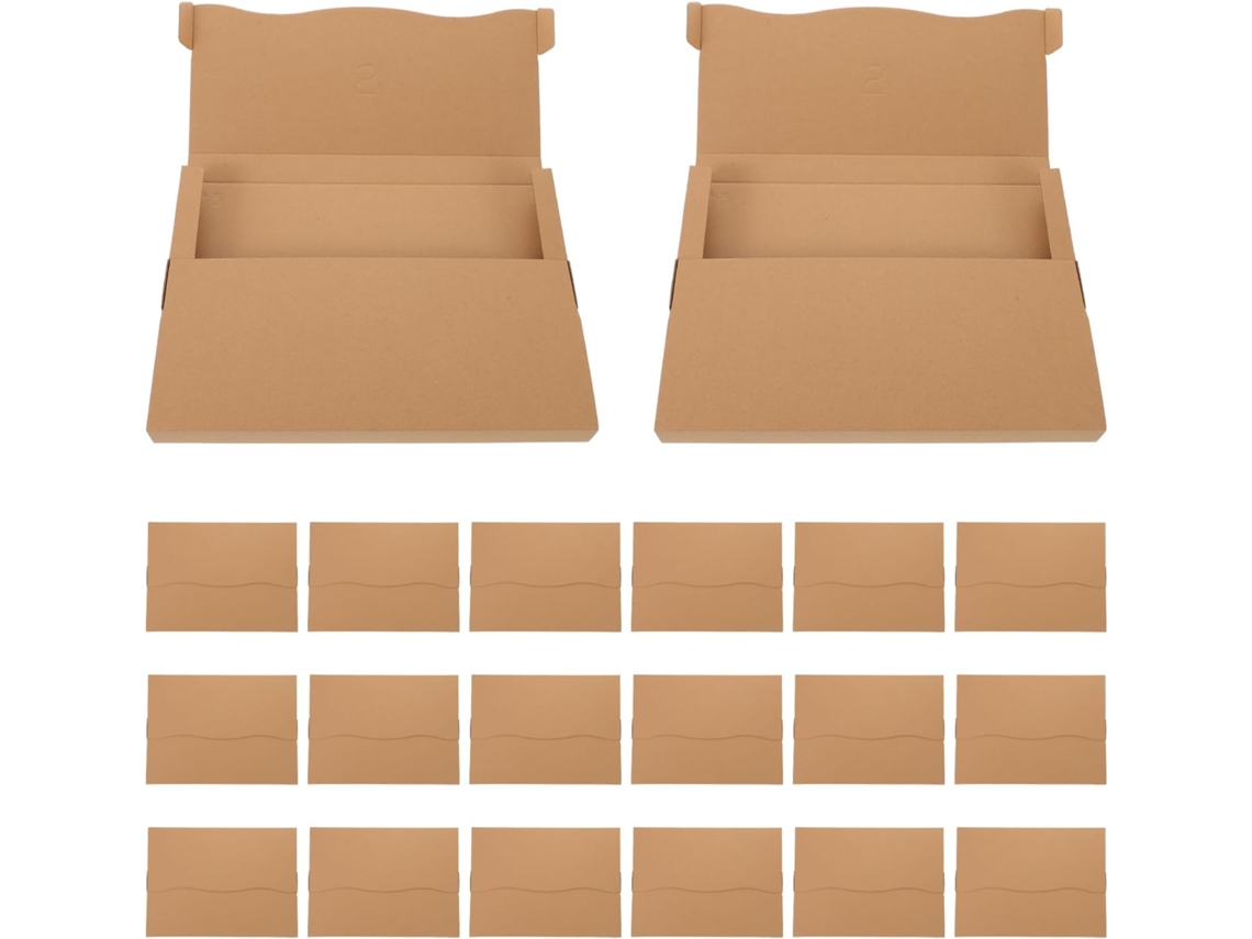 Paquete De 20 Cajas De Cartón Kraft Reciclables Para Envíos, 31 X 22,5 X 2,8 Cm