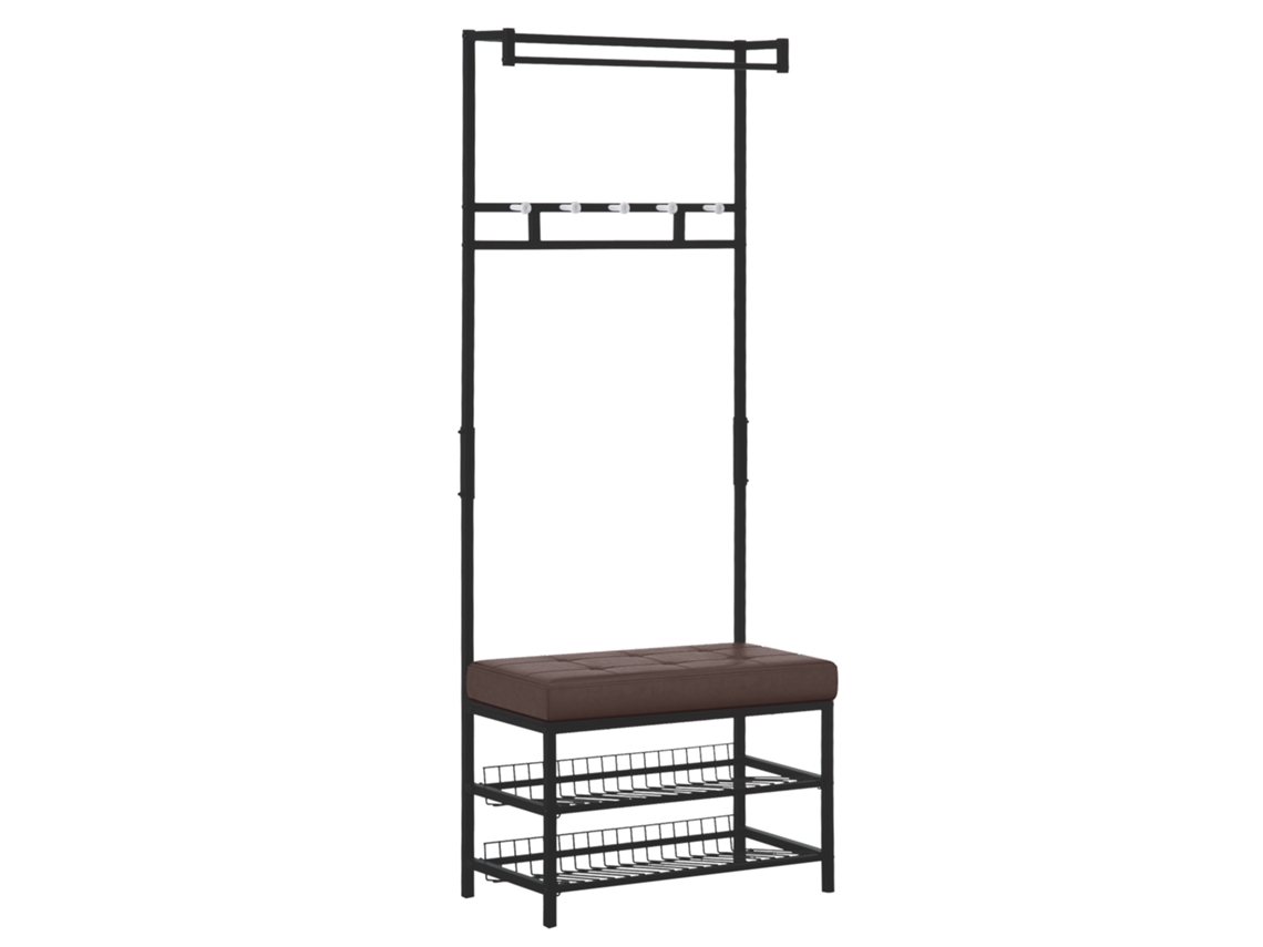 Perchero con banco, perchero, zapatero, asiento, 72,5 x 35 x 180 cm. Tienda PENGJIANG.