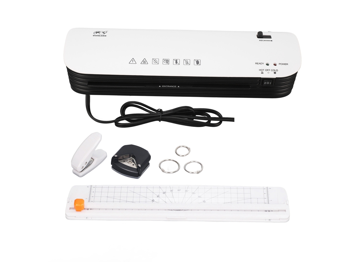 Plastificadora Térmica En Frío A4 De 9 Pulgadas Con Cortadora Para El Hogar, La Escuela Y La Oficina, Enchufe Británico 220-240v.