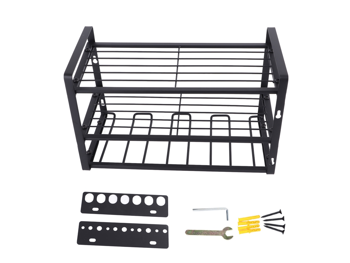 Soporte De Pared Para Taladro Y Herramientas Eléctricas Con Estante Para Organizador De Garaje De Herramientas De Alta Resistencia.