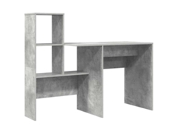 Escritorio | Escritorio gris de 131,5 x 50 x 106,5 cm, madera tratada.