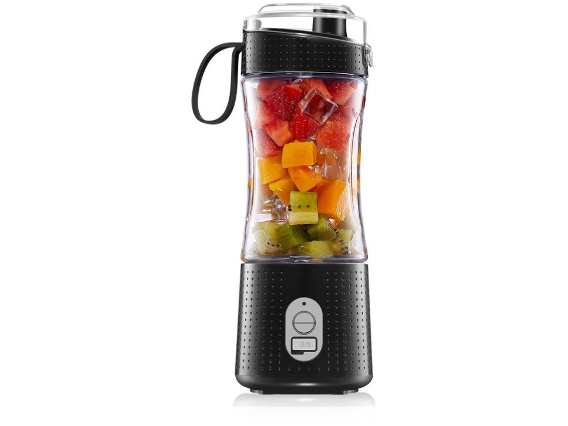 Usb Recargable Portátil Tamaño Mini Licuadora Personal Fuerte Potencia Smoothies Y Batidos Exprimidor Vaso Para Casa Viaje Gusshious Negro