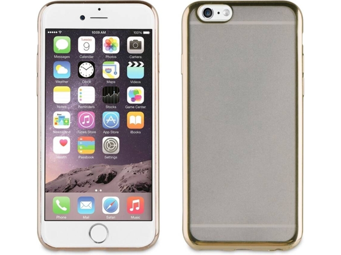 Carcasa iPhone 6, 6s, 7, 8 MUVIT Borde Plateado
