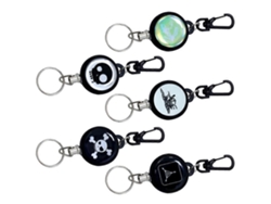Chaveiro Retrátil Com Clipe Quadrado, Porta-crachá Para Uso Diário, Em Aço Abs, Função Anti-perda, Pacote Com 5 Peças.