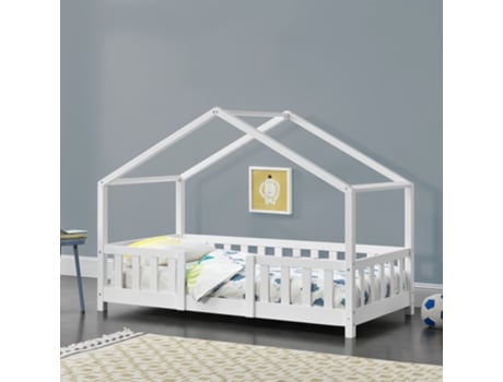 Estructura de Cama Infantil [EN.CASA] (Blanco - Madera - 70x140cm)