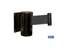 Soporte pared cinta extensible negra 2100 mm y anclajes