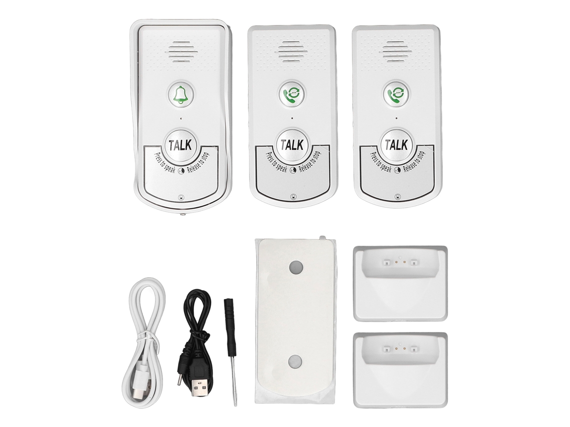 Sistema De Intercomunicación Inalámbrico Con Timbre, Resistente Al Agua Ip54, Bidireccional Y De Largo Alcance Para El Hogar Y La Oficina.