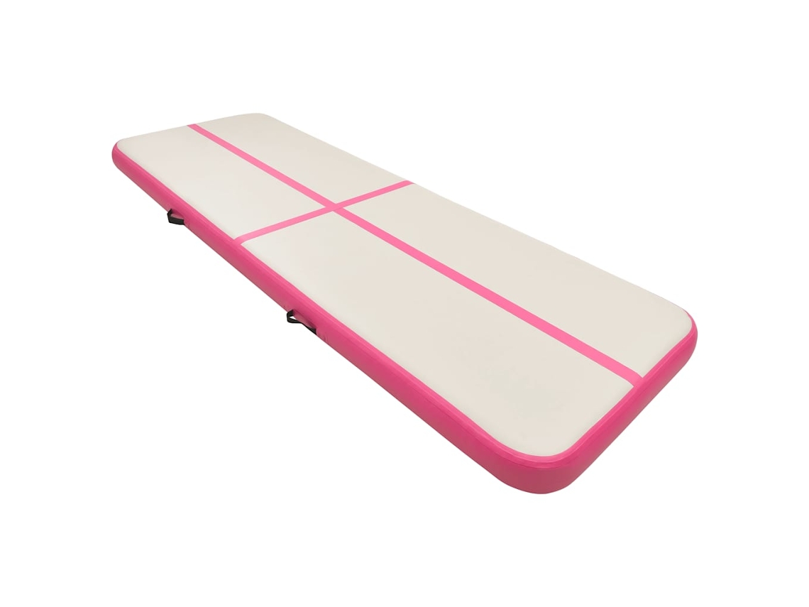 Esterilla Inflable De Gimnasia Con Bomba Pvc Rosa 500x100x20 Cm