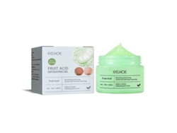 Gel exfoliante facial con ácido frutal para una piel radiante.