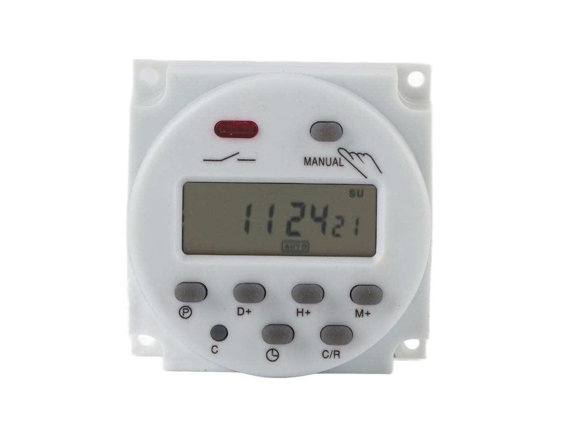 Temporizador digital programable semanalmente, conmutación de potencia, relé de tiempo, 220 V CA.