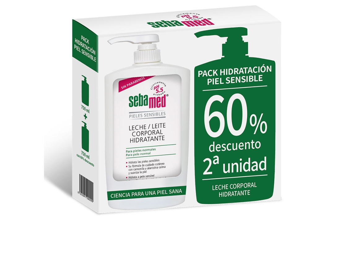 Pele Sensível Leite Corporal Promocional 2 X Sebamed 750 ml