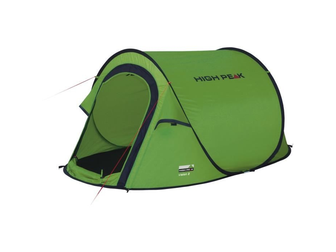 Tienda Popup High Peak Vision 2 2 Personas Impermeabilidad Verde Montaje Automático