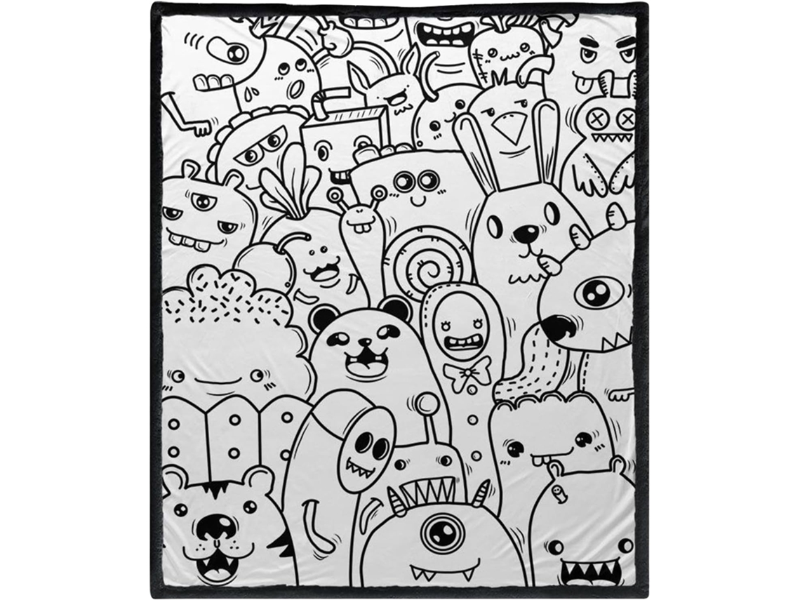 Manta Para Colorear Para Adultos - 150 X 127 Cm Suave Y Cálida Lavable Niñas, Mujeres, Adolescentes