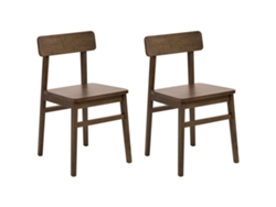Madera de caucho marrón Gore 42x45x75 Beliani