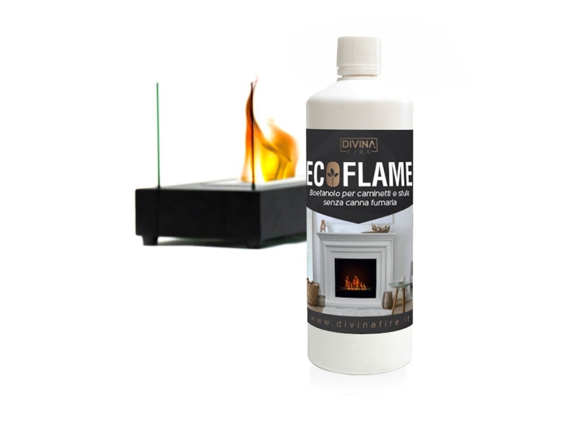 Envasado de Bioetanol Líquido 12 Botellas de 1 Litro Ecoflame DIVINA FIRE