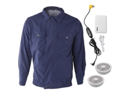 Chaqueta Con Aire Acondicionado Y Ventilador Usb, Invierno/verano, Algodón, Azul, 2xl/3xl