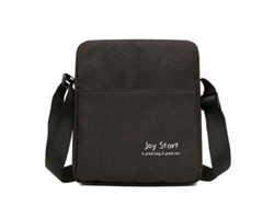 Bolso bandolera informal para hombre (negro), ligero e impermeable, fabricado en nailon.