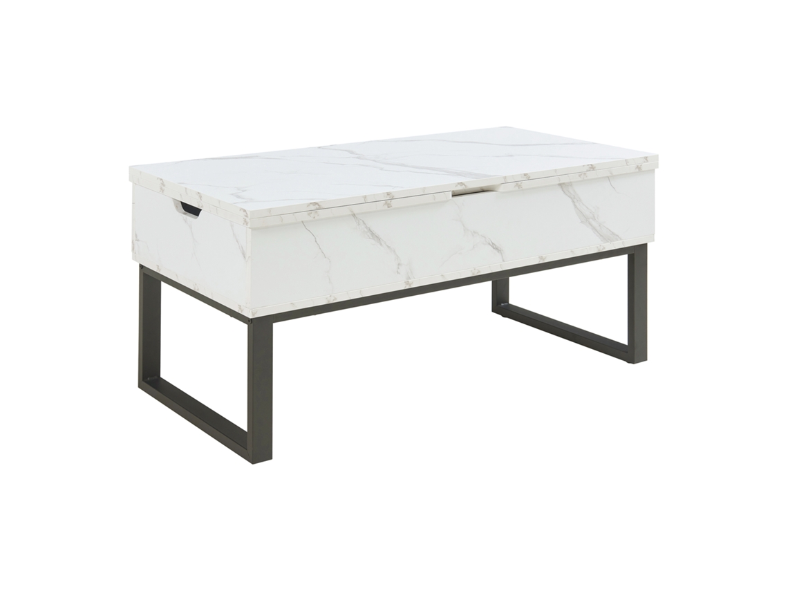 Mesa de centro Haarlem con cajón 90x50x41 cm Cincento Claro [EN.CASA]