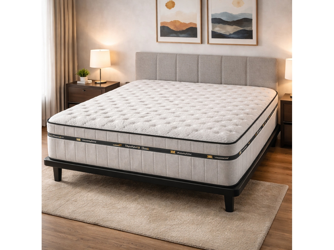 Colchón 90 X 190 Muelles Ensacados 7 Zonas Viscoelástico | Premium 28cm | Firmeza Perfecta Y Adaptabilidad