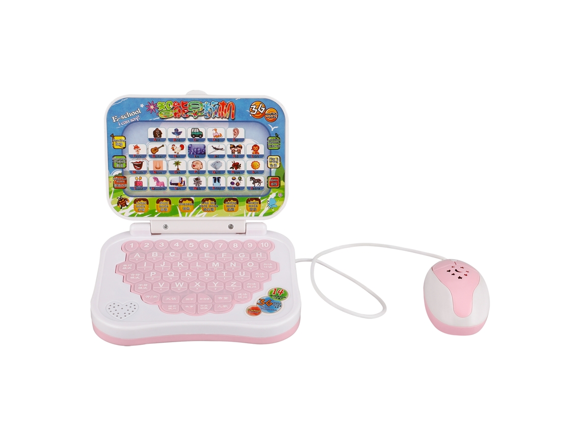 Portátil pequeño Bjww para niños, resistente a caídas e impactos, ideal para el aprendizaje bilingüe de chino e inglés.