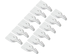 Conjunto de 12 Ganchos Adhesivos HEAN Blancos