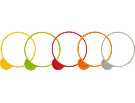 Juego 5 Bandas de Goma para Alimentos TESCOMA Silicona (15.5x10x10 cm)