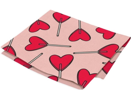 Servilletas SOKIOS Piruletas (40 x 40 - Poliéster - Rosa)