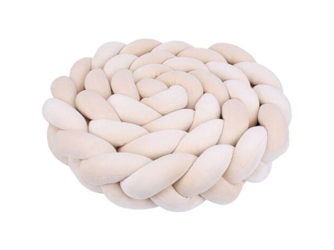 Protector de cuna para bebé de 2 meses - Almohada auxiliar para el sueño del bebé, forma estereotipada, color beige.