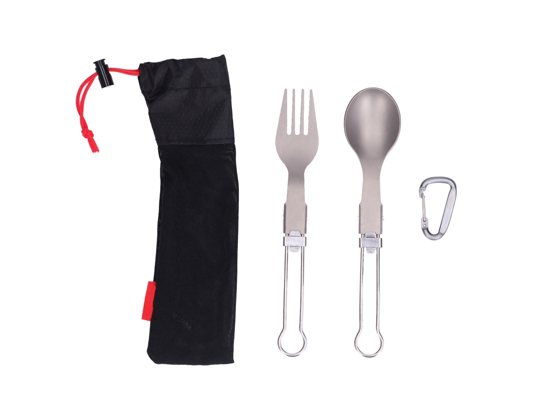Juego De Cubiertos Para Acampar: Cuchara Y Tenedor Plegables. Utensilios Portátiles Para Viajes Y Picnics Al Aire Libre.