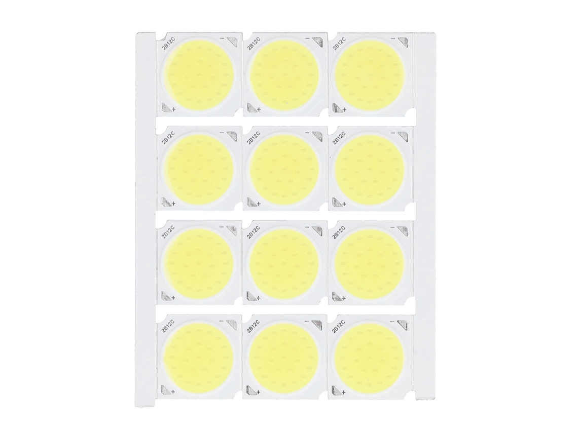 2026-12 Piezas Fuente De Luz Cob Chip Led De Alta Potencia Redondo 12w 36-41v 1080lm Para Iluminación Interior Diy Luz Blanca