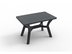 Garbar Dalia Mesa Rectangular Reciclada Interior, Exterior 115x72 Gris