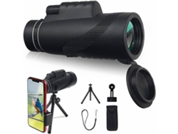 Monocular ENZONS 12X50 Bak4 Prism High Power Adult Kids Birdwatching Telescopio para teléfono celular Monosc impermeable-Negro