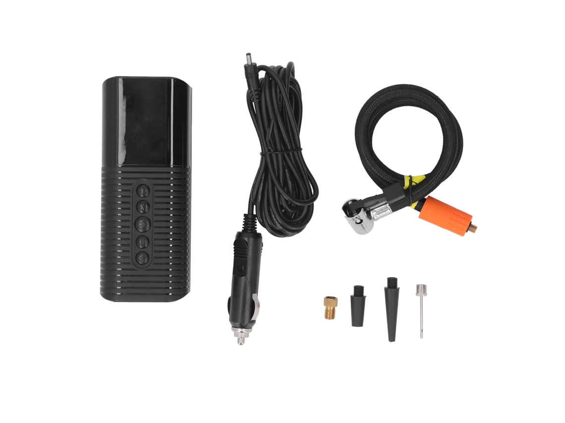 Minibomba de aire portátil multifuncional para coche con luz LED, 12V, para coche, motocicleta y bicicleta.