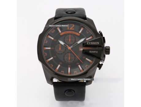 Relojes para Hombre, Relojes de Pulsera con Correa de Cuero Reloj Calendario de Cuarzo Resistente al Agua para Hombres-Concha Negra Negra LUUCOZK