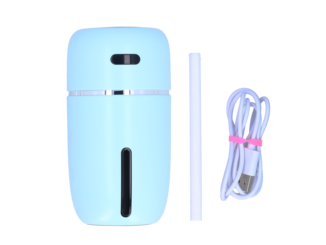 Humidificador de aire de 200 ml con luz nocturna y USB para escritorio, ideal para el hogar y la oficina.